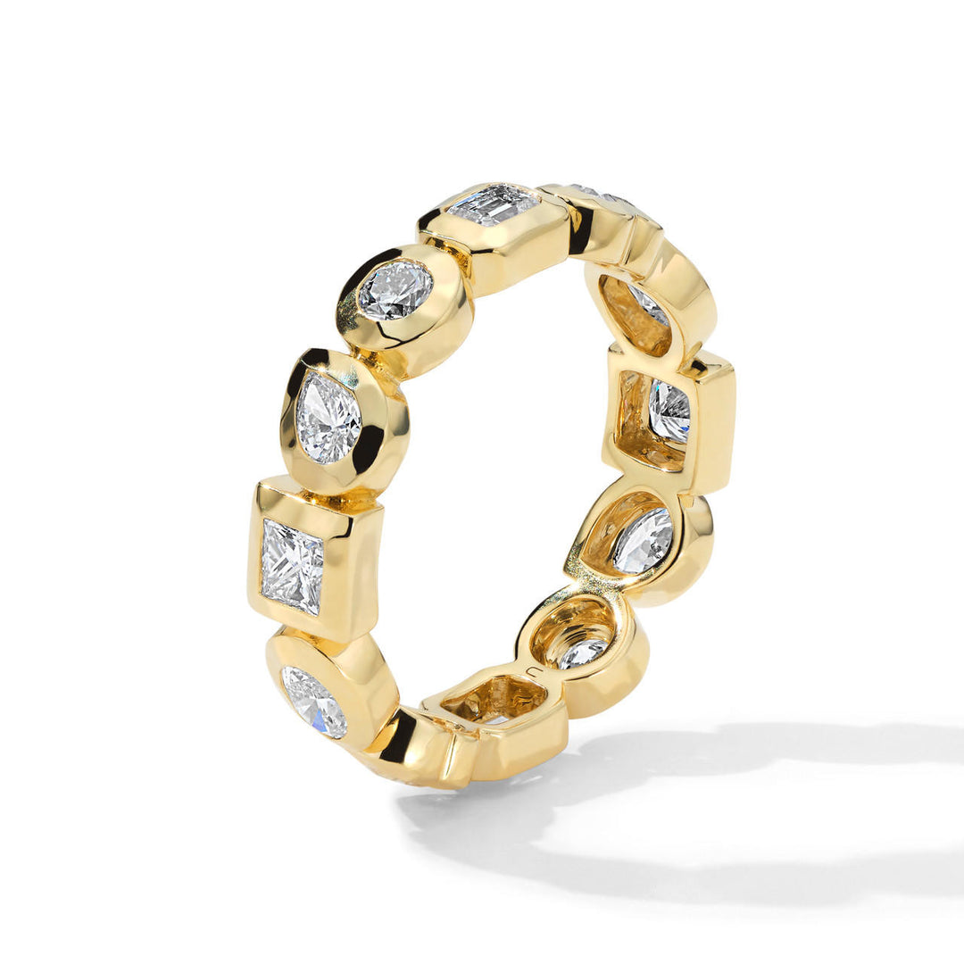  Caramella Eternity Band Ring in 18K Gold with Diamonds GR1015DIA 