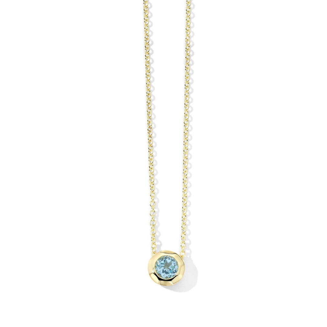  Caramella Round Pendant Necklace in 18K Gold GN1821BT 