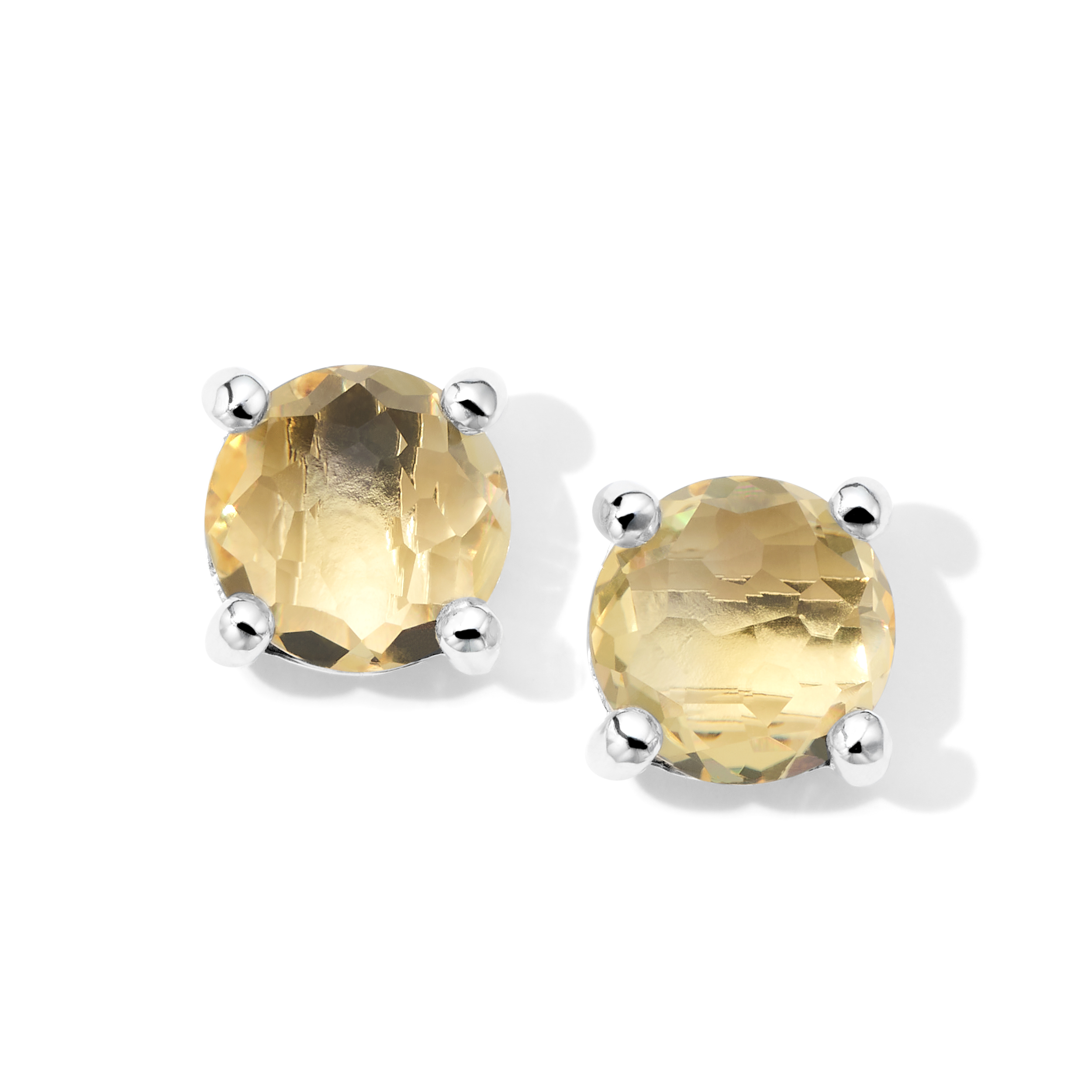 8mm Cubic Zirconia Solitaire Stud Earrings in 14K Gold | Banter