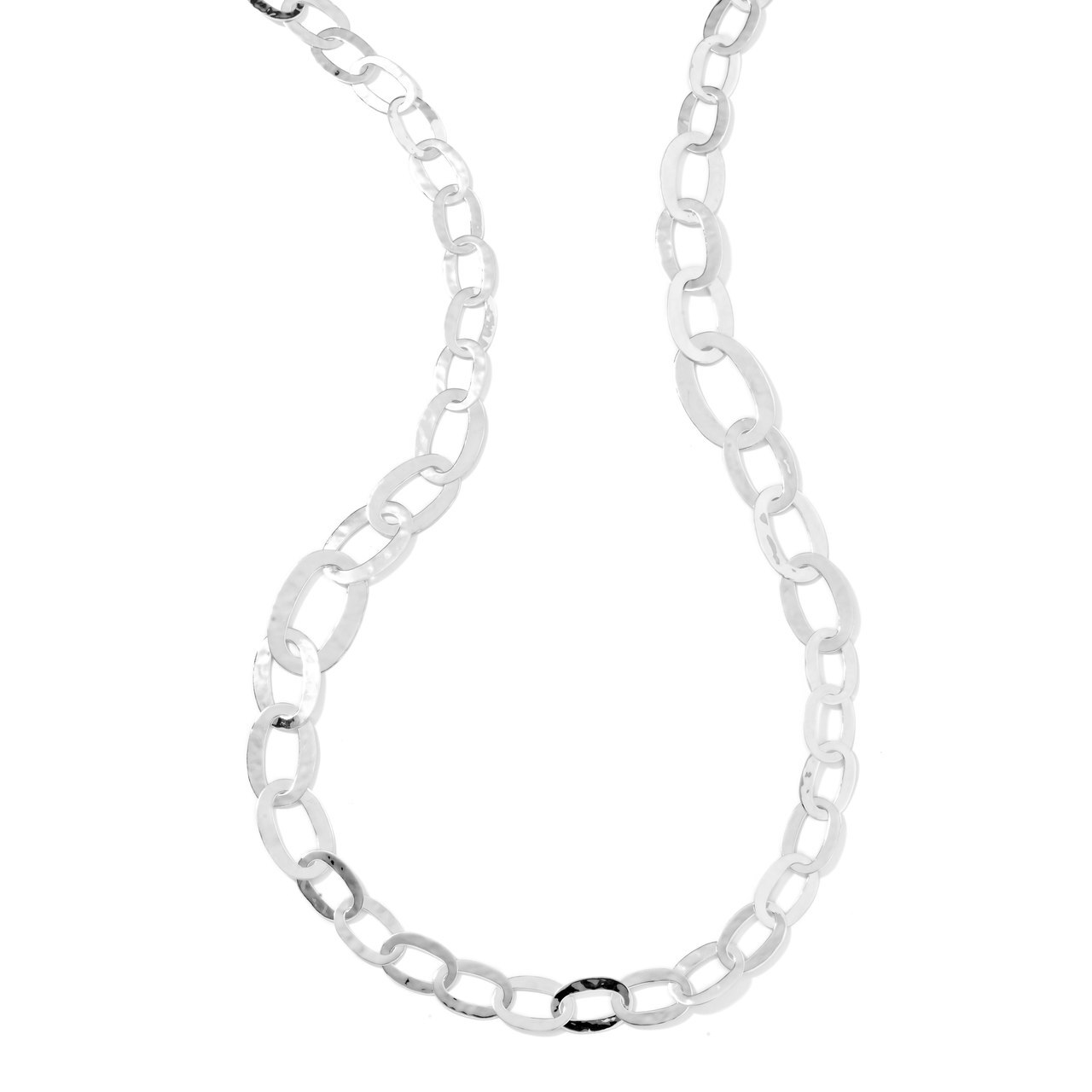 Sterling silver deals long chain necklace