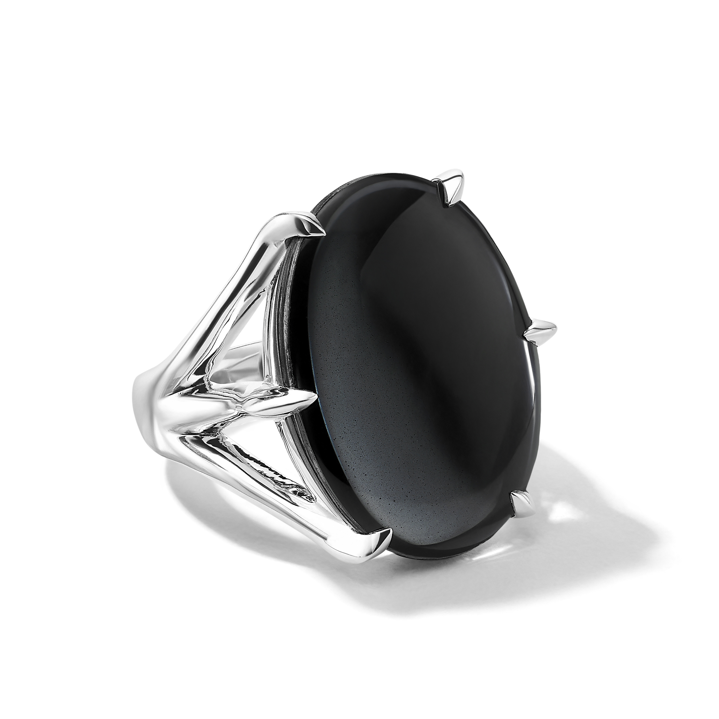 925 Rock Candy® Luce Oval Stone Ring in Rock Crystal & Hematite