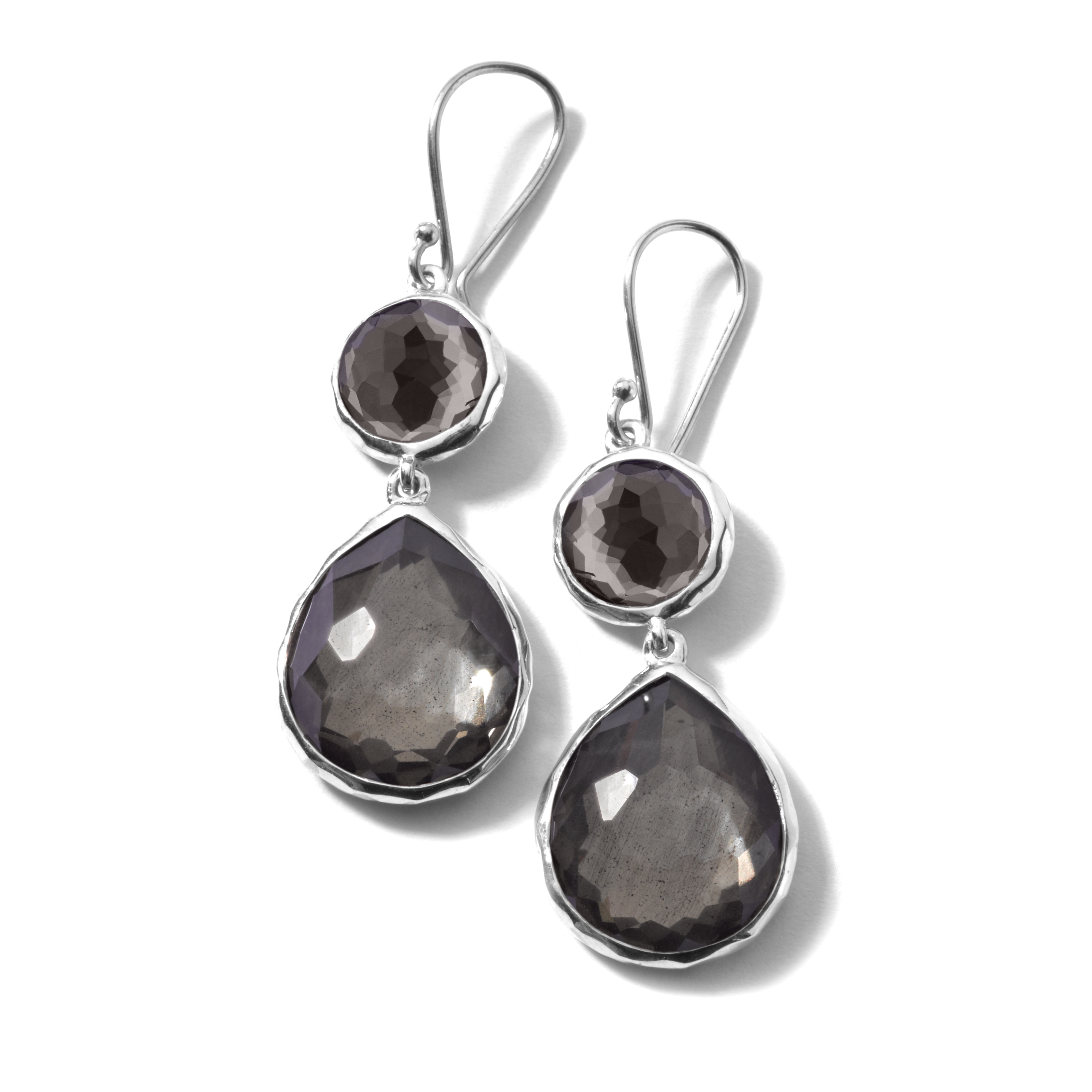 Double Drop Earrings in Sterling Silver SE065DFMOP