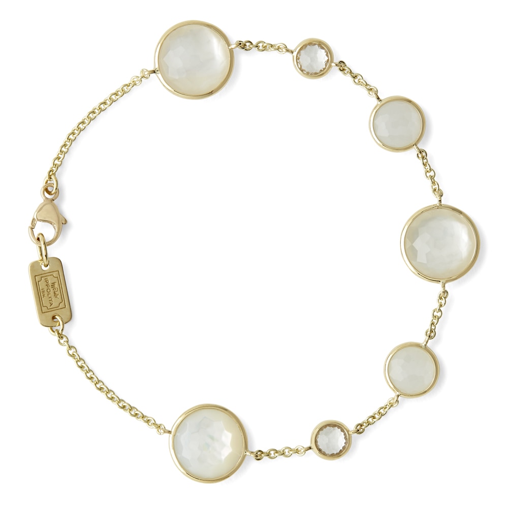 Oshi Jewels - Mini Clover Bracelet Precious Stones Thai Modern Ruby 18K Gold